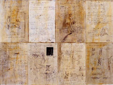 Ink and oil on paper, 81 x 61cm, 1994.